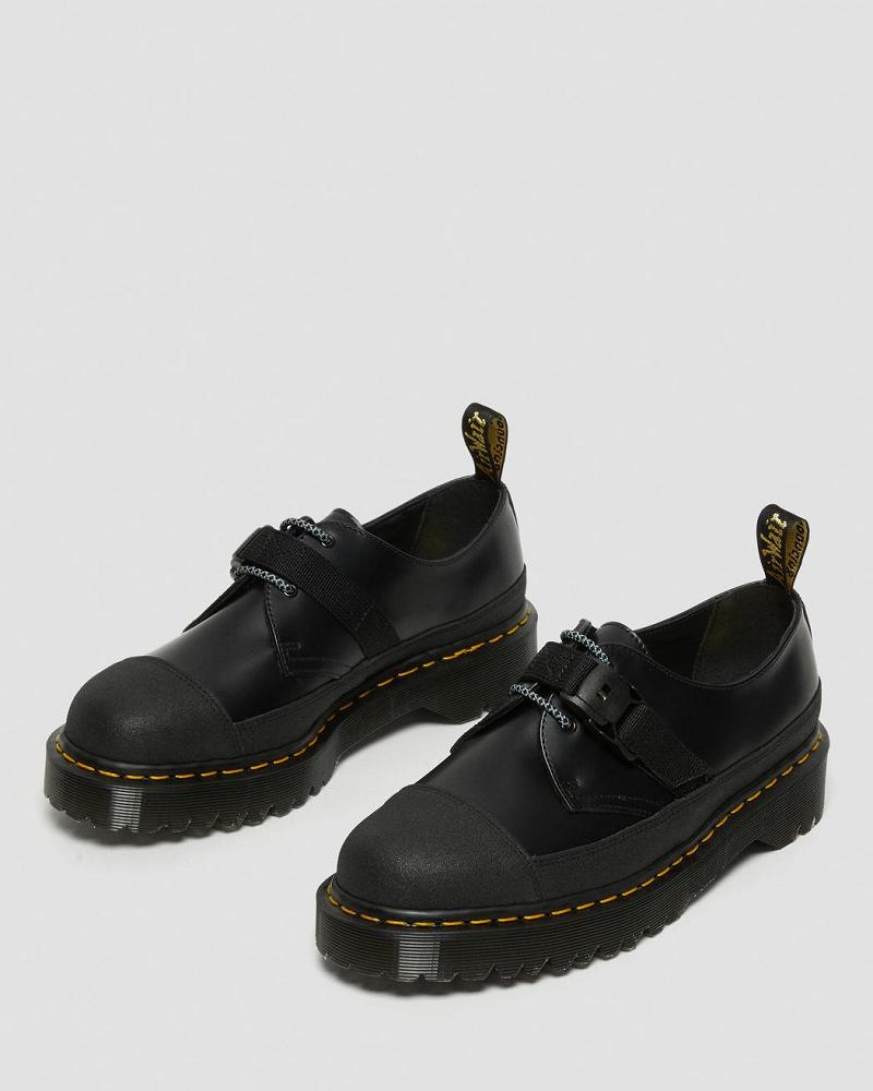 Zapatos Oxford Dr Martens 1461 Made In England Bex Tech Smooth Cuero Hombre Negros | MX 221MQZ